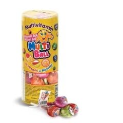 Multiball Multivitamin 12 Vitamin 3 Mineral 7gr lık 15 Adet Lolipop Şeker