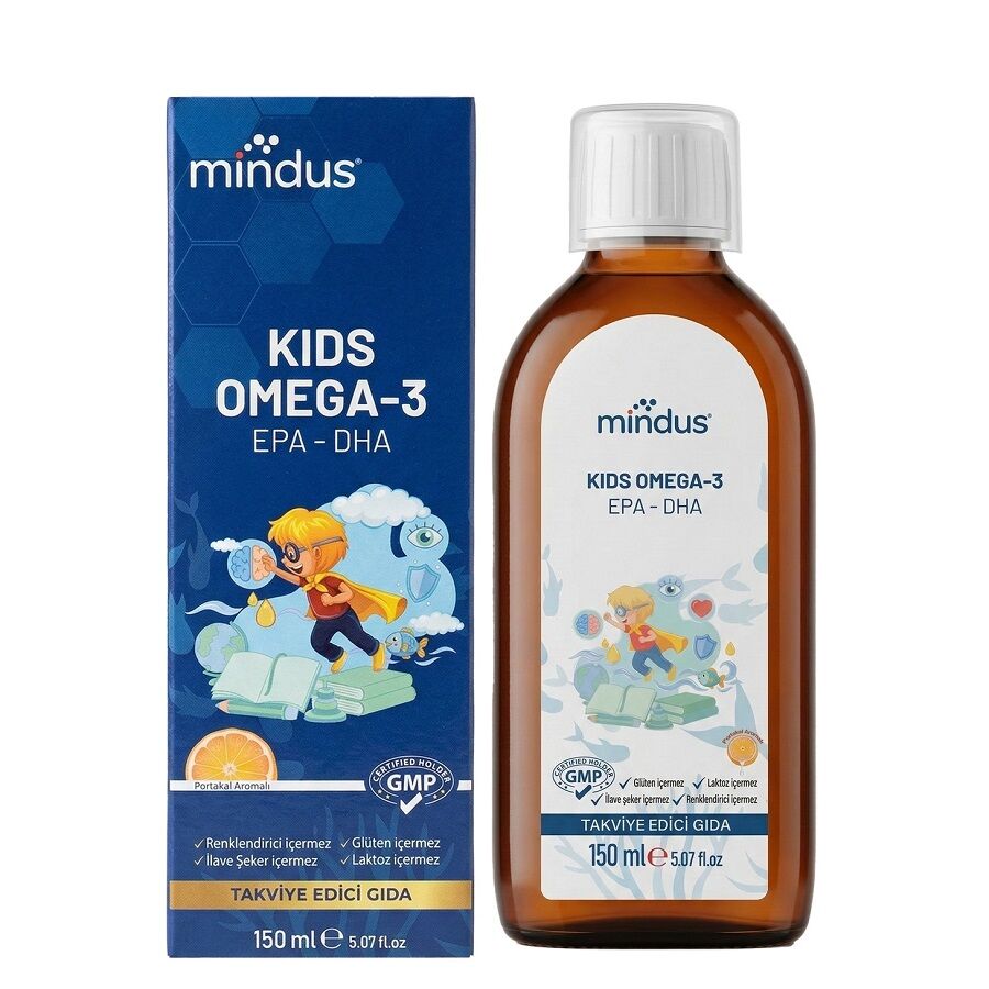 Mindus Kids Omega 3 EPA DHA Portakal Aromalı 150ml