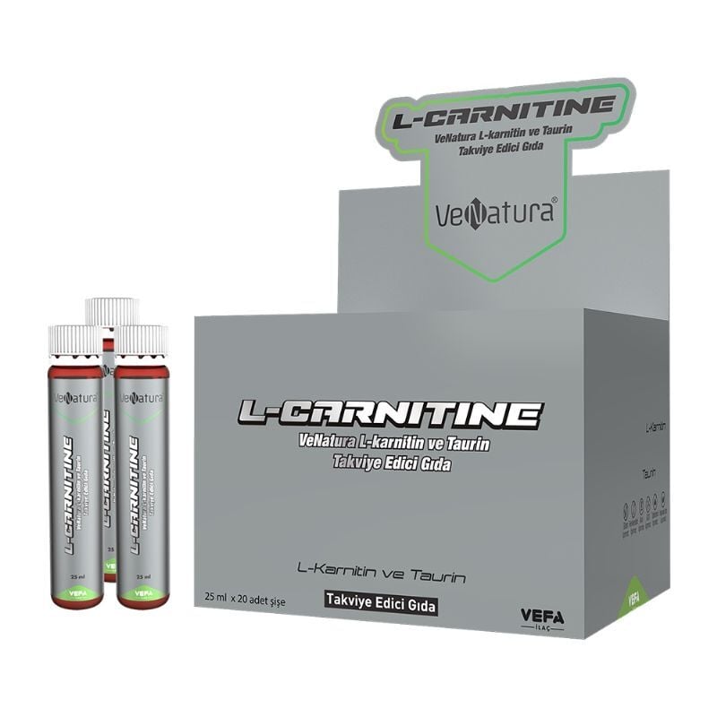 Venatura L-Carnitine ve Taurin içeren 25ml lik 20 Şişe