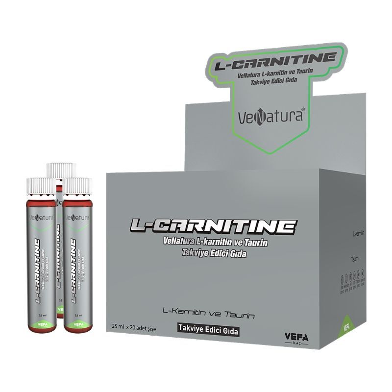 Venatura L-Carnitine ve Taurin içeren 25ml lik 20 Şişe