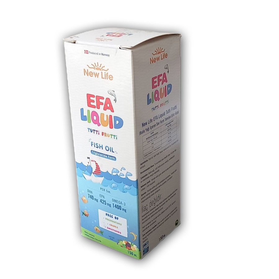 New Life EFA Liquid Tutti Frutti - Balık Yağı Şurubu 150ml