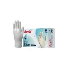 Beybi Latex Pudrasız Eko Muayene Eldiveni 100'Lük (M)