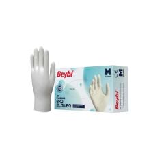 Beybi Latex Pudrasız Eko Muayene Eldiveni 100'Lük (M)