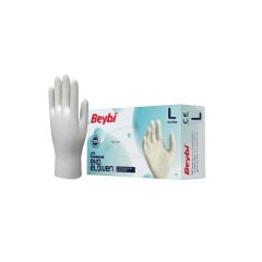 Beybi Latex Pudrasız Eko Muayene Eldiveni 100'Lük (L)