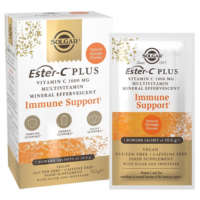 Solgar ESTER-C Plus Vitamin C 1000 MG Efervesan 7 Sachet