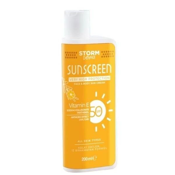 Storm Derma Sunscreen SPF50 Güneş Kremi 200 Ml