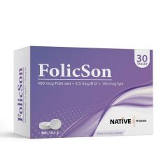Native Folicson Folik Asit B12 Iyot 30 Tablet