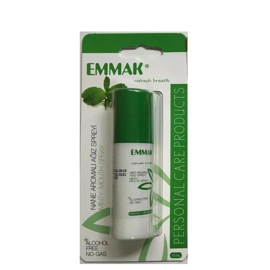 Emmak Ağız Spreyi Mint Aromalı Alkolsüz 15ml