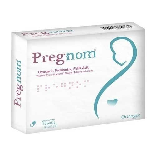 Pregnom Balık Yağı Probiyotik 30 Kapsül