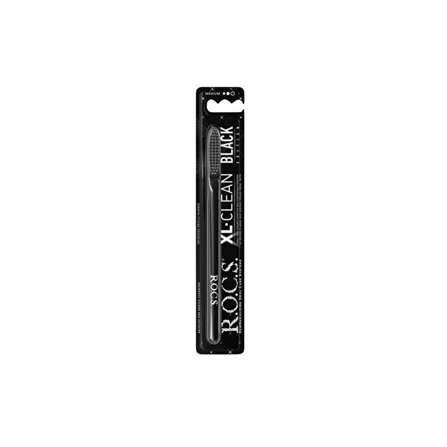 ROCS XL Clean Black Diş Fırçası-Orta