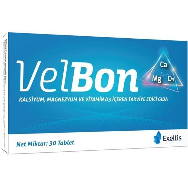 Exeltis Velbon Kalsiyum Magnezyum ve Vitamin D3 30 Tablet