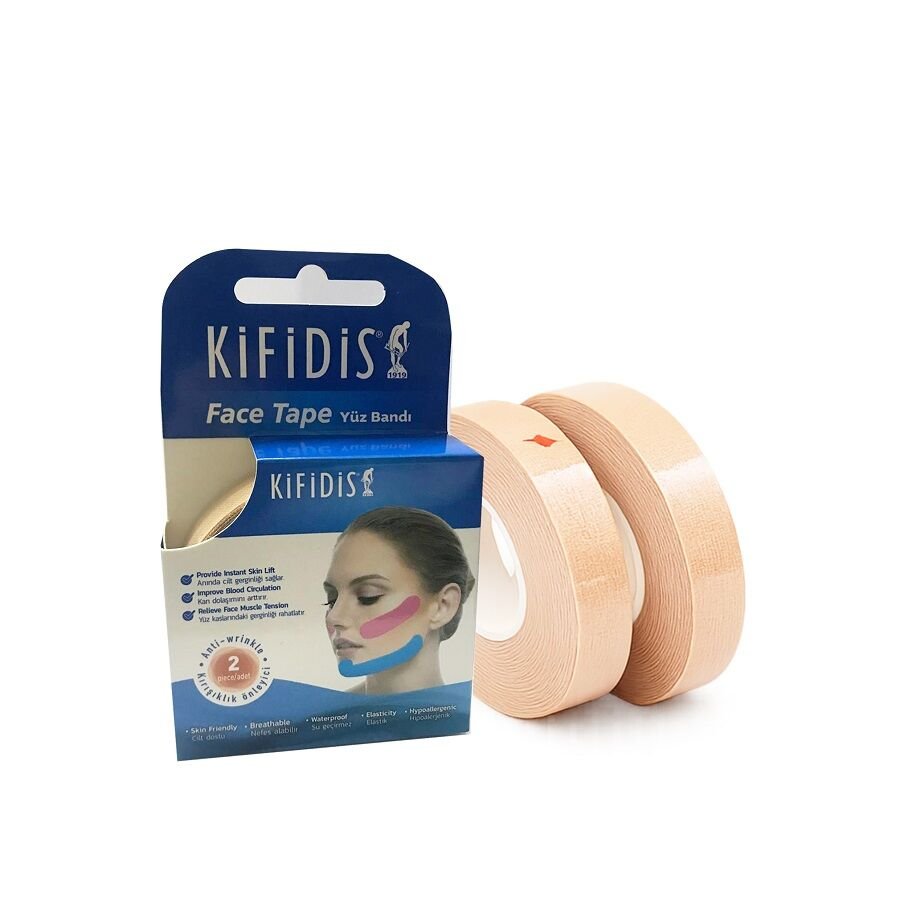 Kifidis Yüz Germe Bandı 1cm x 5m Bej 2li
