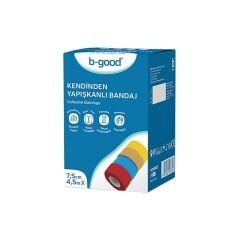 BGood Kendinden Yapışkanlı Bandaj 7.5cm 4.5 Metre