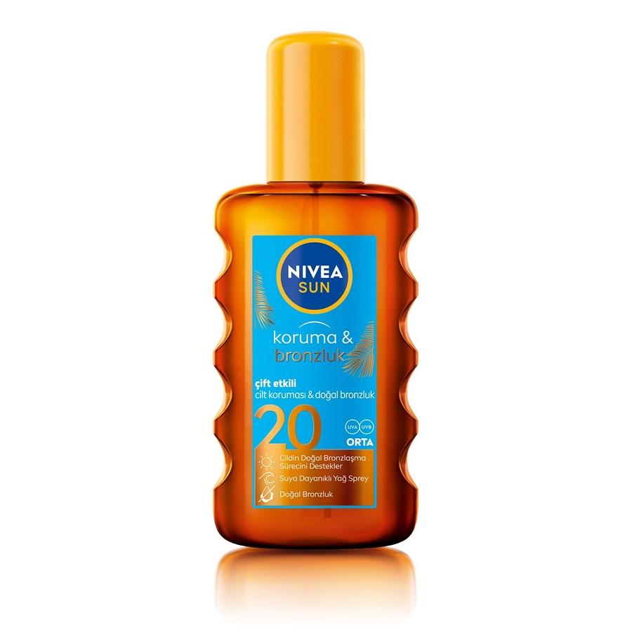Nivea Sun Koruma ve Bronzluk SPF20 Sprey Yağ 200ml