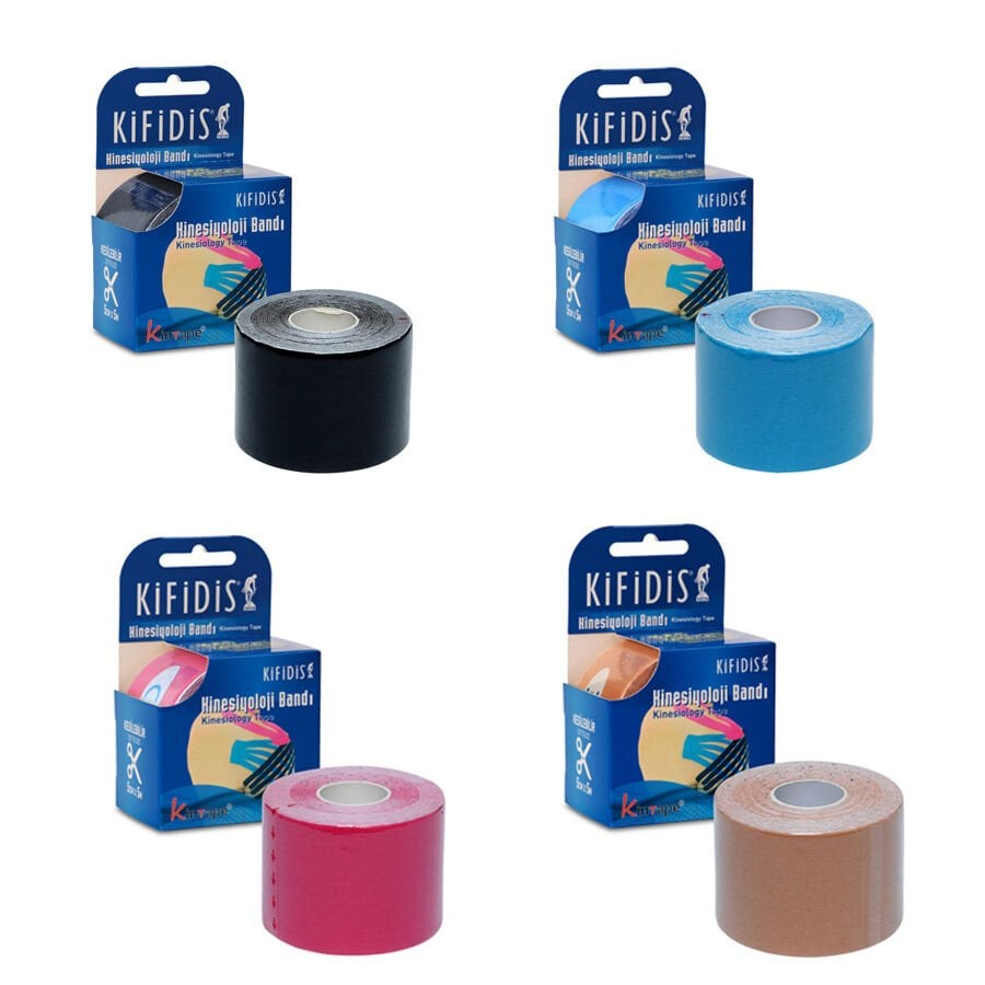 Kifidis Kinesio Ağrı Bandı 5cm x 5m (Renk Seçenekli)