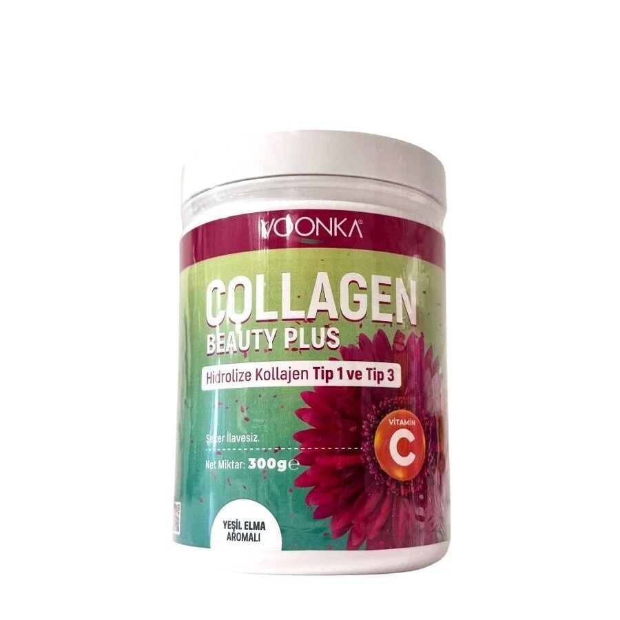 Voonka Collagen Beauty Plus Powder 300 GR - Yeşil Elma