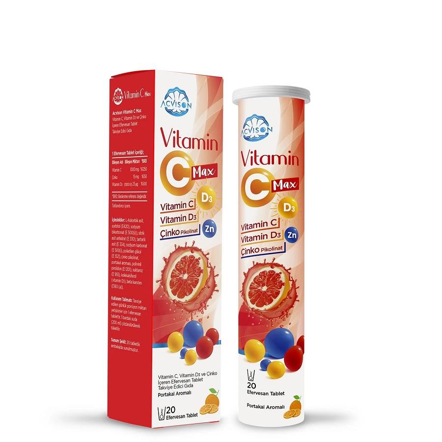 Acvison Vitamin C MAX 20 Efervesan Tablet