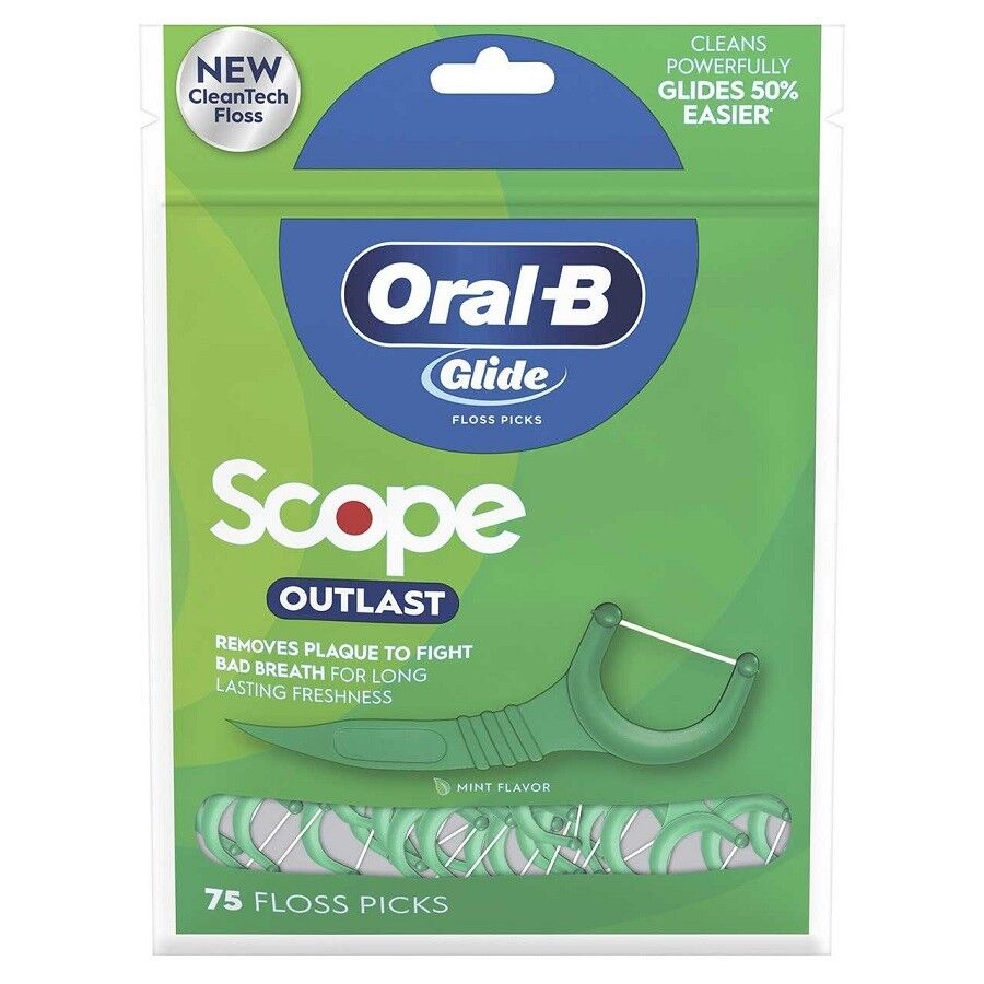 Oral-B Glide Scope Outlast Nane Aromalı Kürdanlı Diş İpi 75 Adet