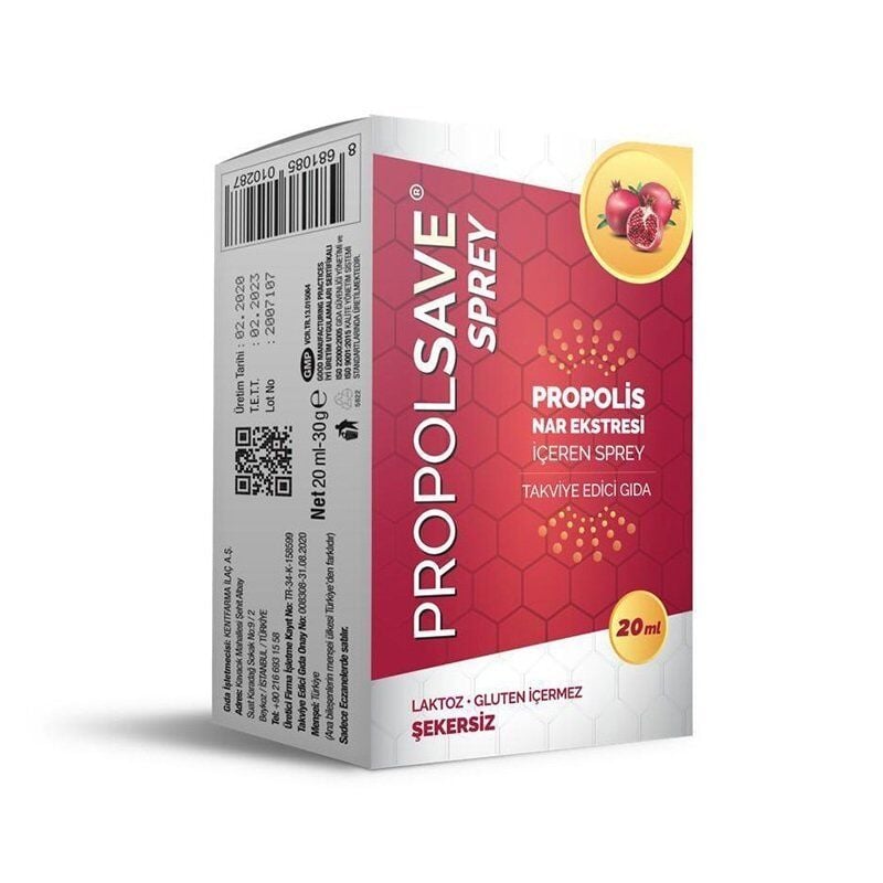 Propolsave Sprey - Propolis Nar Ekstresi içeren Sprey 20ml