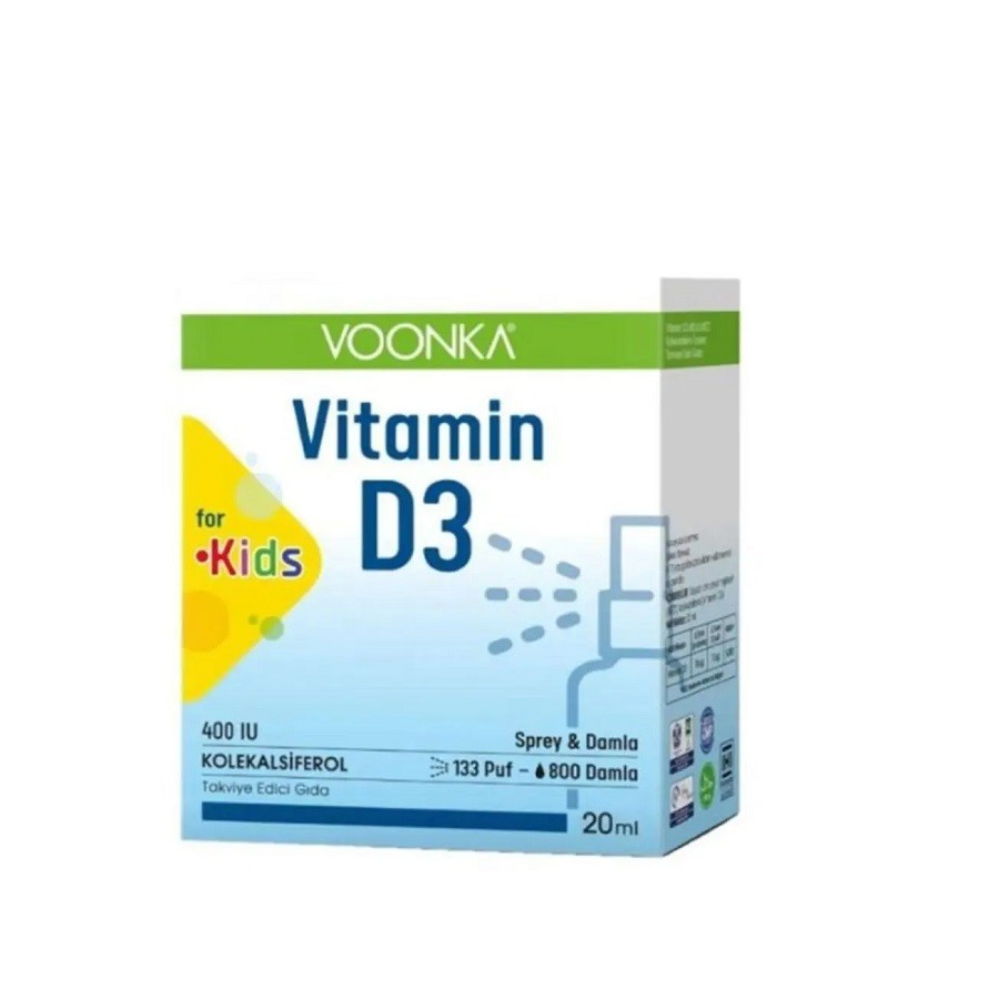 Voonka Kids Vitamin D3 400İU Sprey 20ml