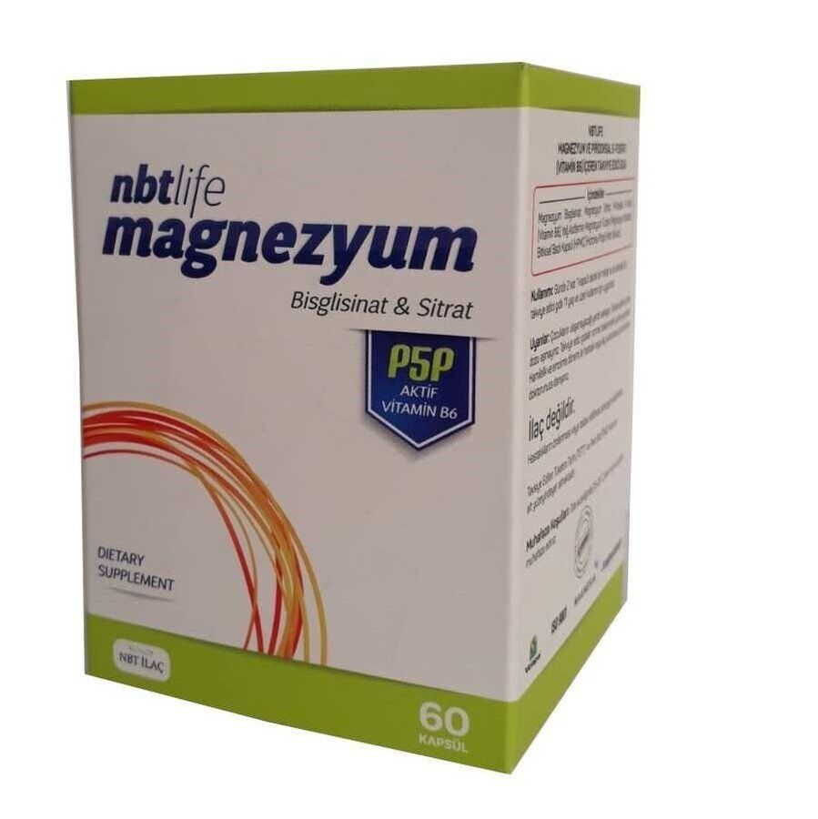 NbtLife Magnezyum P5P Vitamin B6 60 Kapsül
