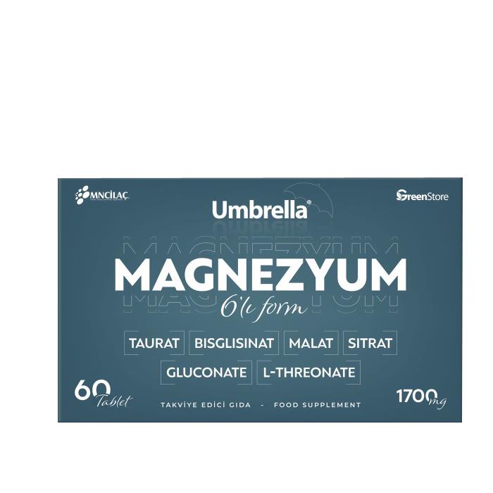 Umbrella Magnezyum 6 lı Form 60 Tablet