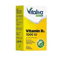 Vitaliva Vitamin D3 1000IU Sprey 20Ml