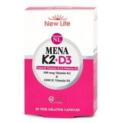 New Life Mena K2 + D3 Kapsül 30 luk
