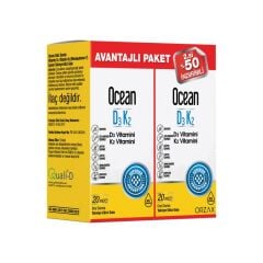 Ocean D3 K2 Damla 2x20 ml (2.Sİ %50 İNDİRİMLİ)