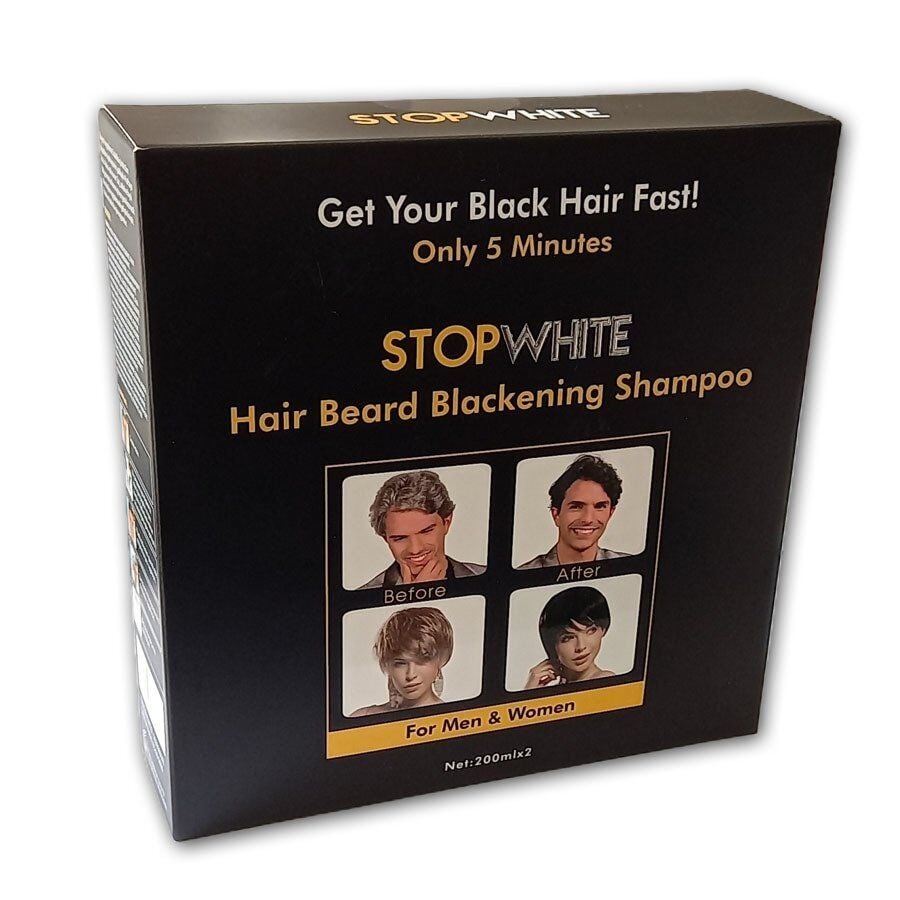 Stopwhite Saç Sakal Siyahlaştırıcı Şampuan 200 ml 2 li Kofre