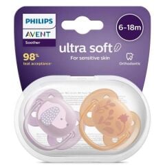 Avent Silikon Emzik Ultra Soft 6-18 ay SCF091/18 KIZ