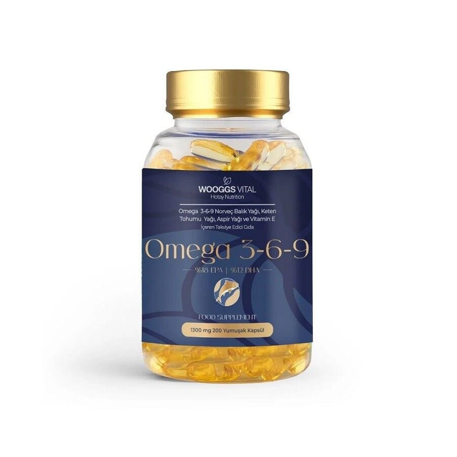 Wooggs Vital Omega 3,6,9 Norveç Balık Yağı 200 Kapsül