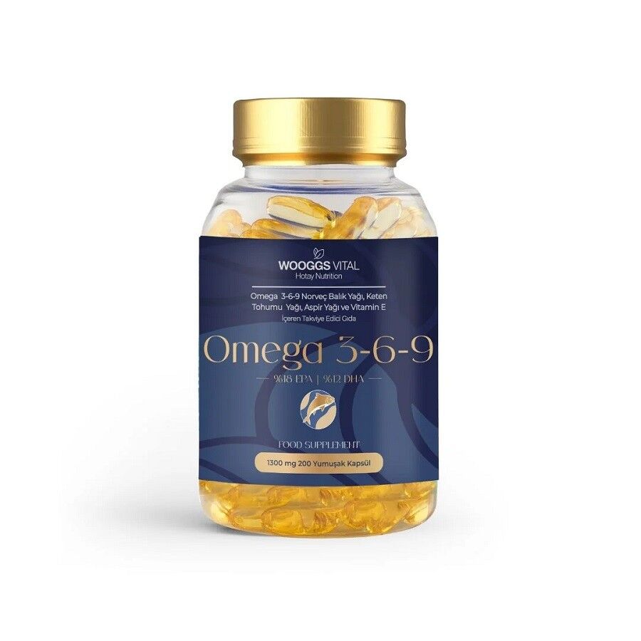 Wooggs Vital Omega 3,6,9 Norveç Balık Yağı 200 Kapsül