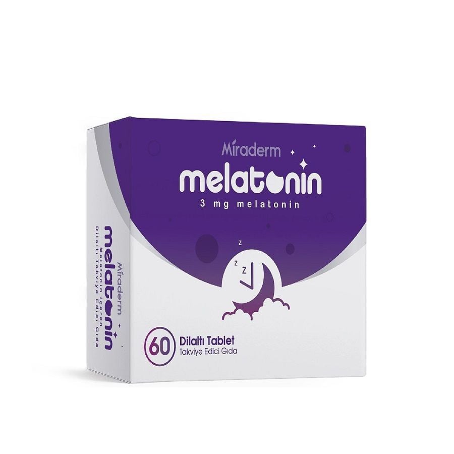 Miraderm Melatonin 3 MG 60 Dil Altı Tableti
