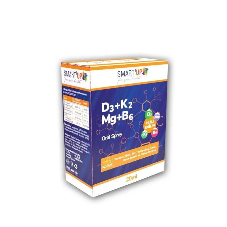 Smartup D3 K2 Mg B6 Oral Sprey 20 Ml