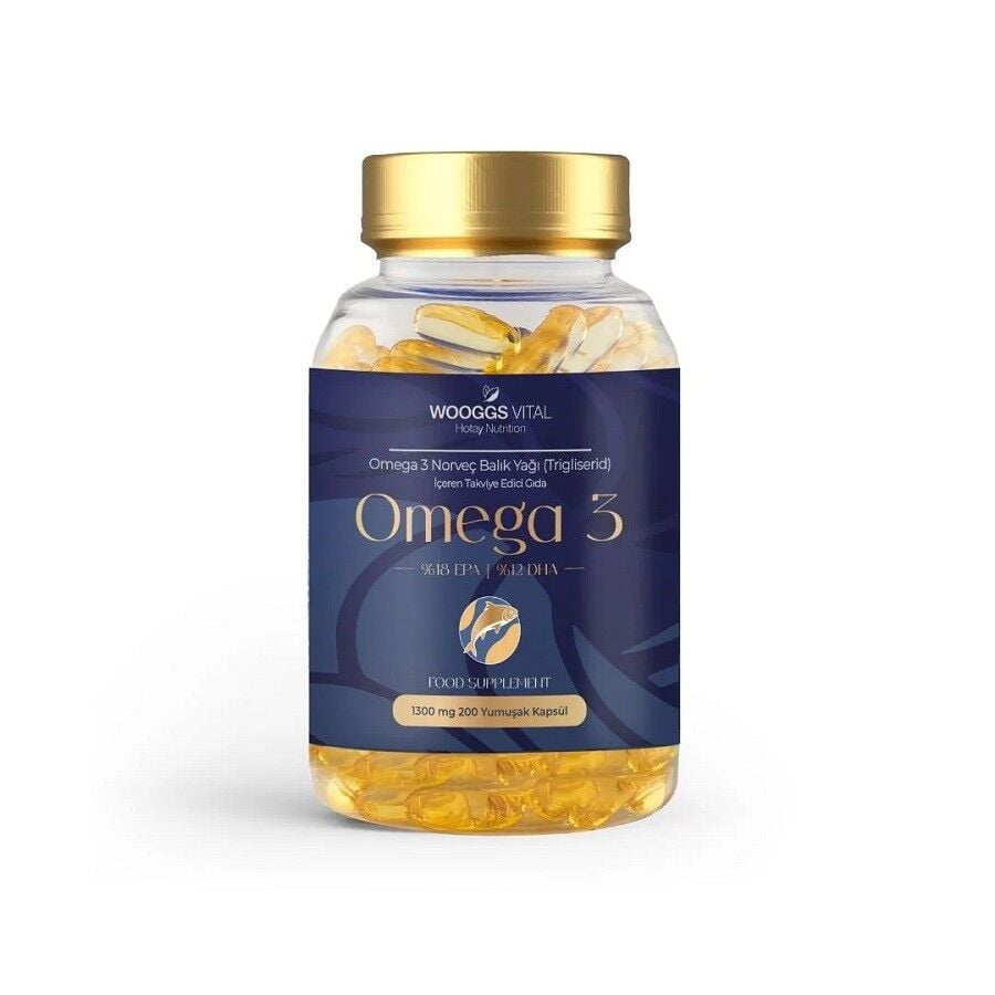 Wooggs Vital Omega 3 Norveç Balık Yağı 200 Kapsül