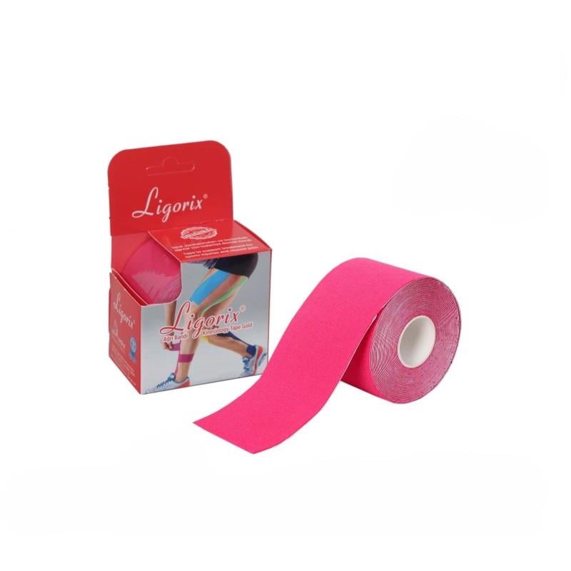 Ligorix Kinesio Tape Kas Bandı 5cm x 5m Pembe