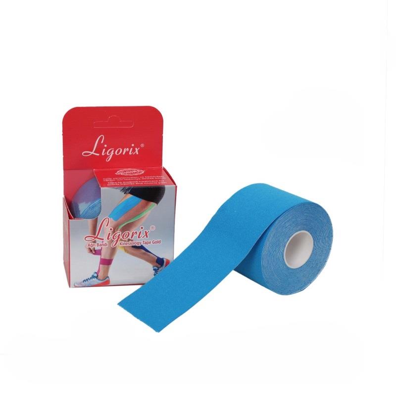 Ligorix Kinesio Tape Kas Bandı 5cm x 5m Mavi