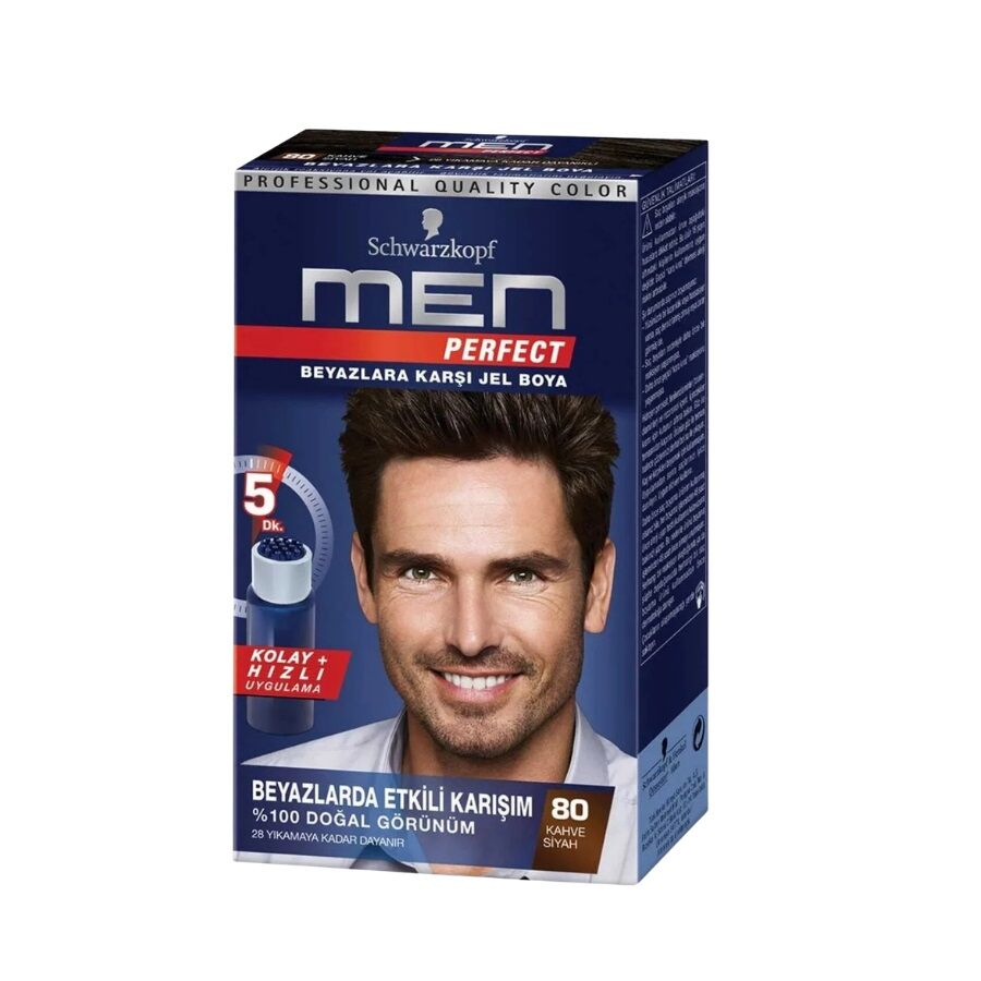 Schwarzkopf Men Perfect Saç Boyası No: 80 Kahve Siyah