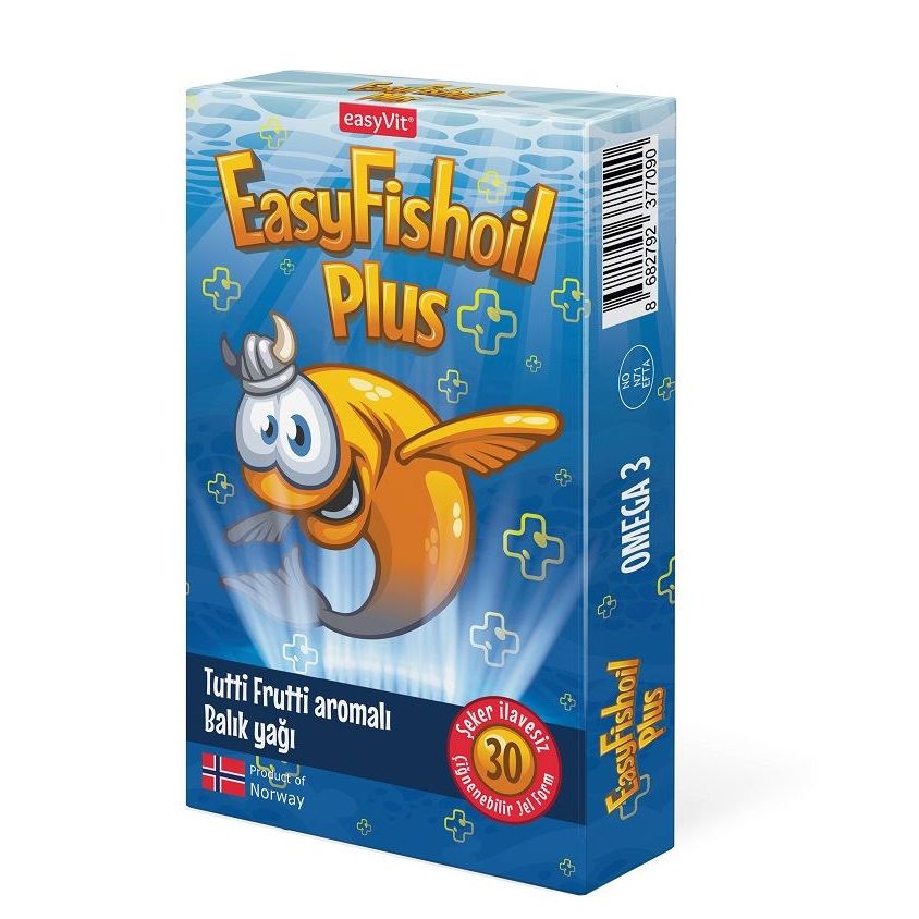 EasyFishOil Plus Tutti Frutti 30 Çiğneme Tableti