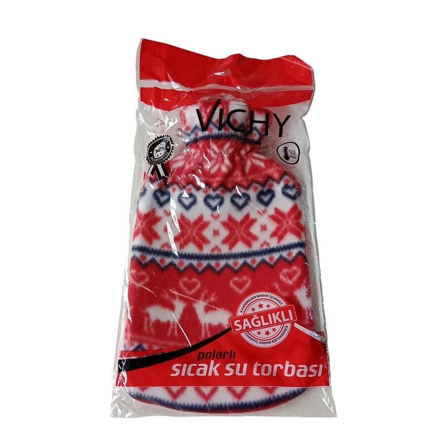 Vichy Sıcak Su Torbası Termofor Desenli Kılıflı