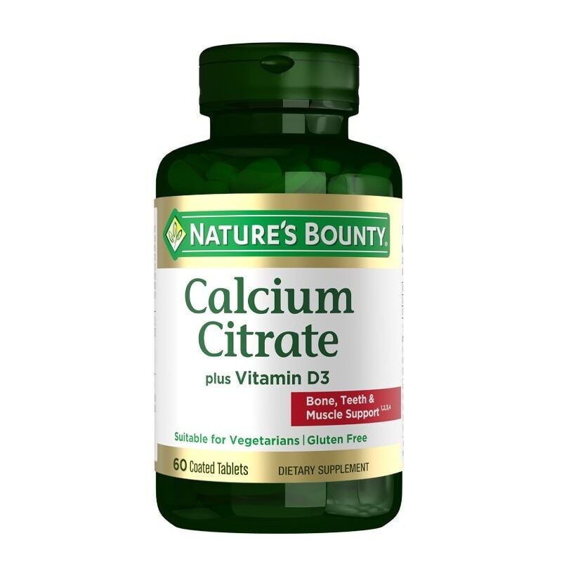 Natures Bounty Calcium Citrate Plus D3 60 Tablet