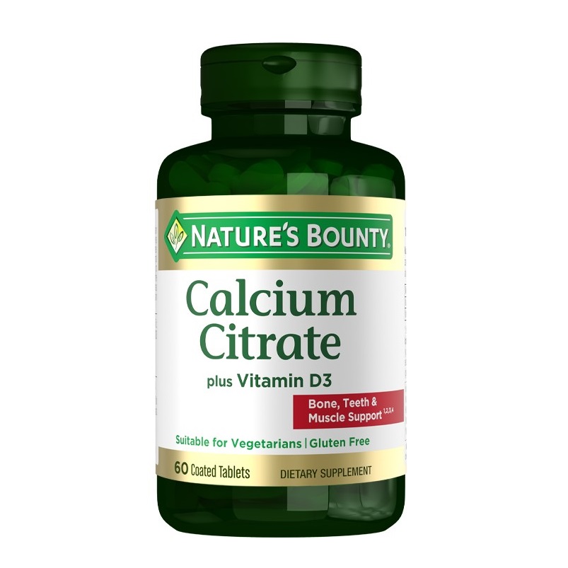 Natures Bounty Calcium Citrate Plus D3 60 Tablet