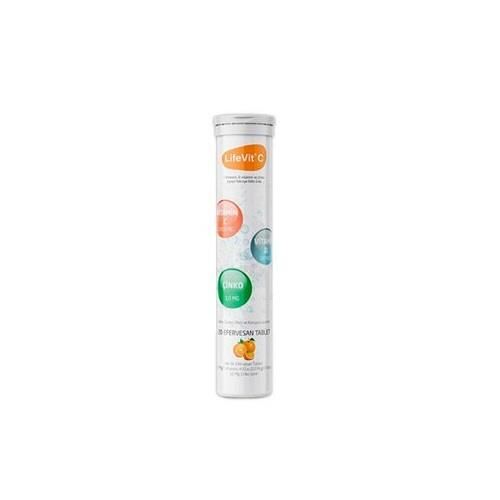 Lifevit C Vitamin C, Vitamin D ve Çinko içerikli 20 Efervesan Tablet