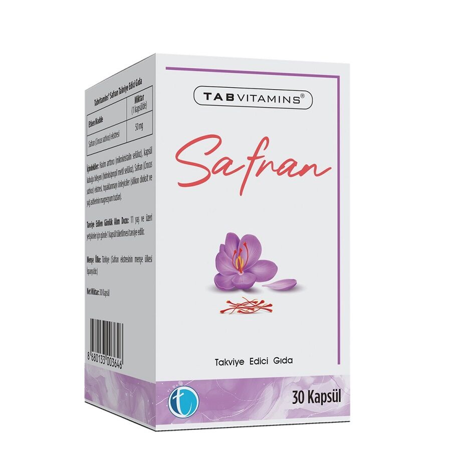 Tab Vitamins Safran 50 mg 30 Kapsül