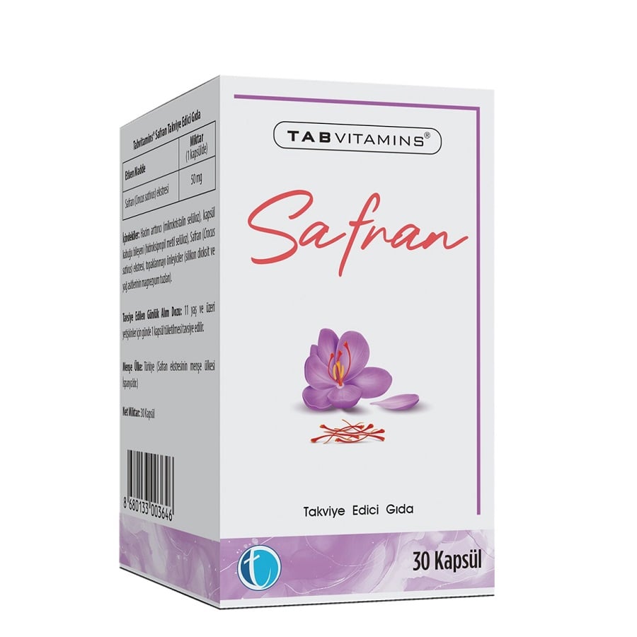 TabVitamins Safran 50 mg 30 Kapsül