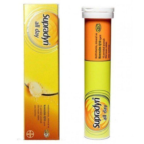 Supradyn Multivitamin Mineral ve Koenzim Q10 İçeren 15 Efervesan Tablet