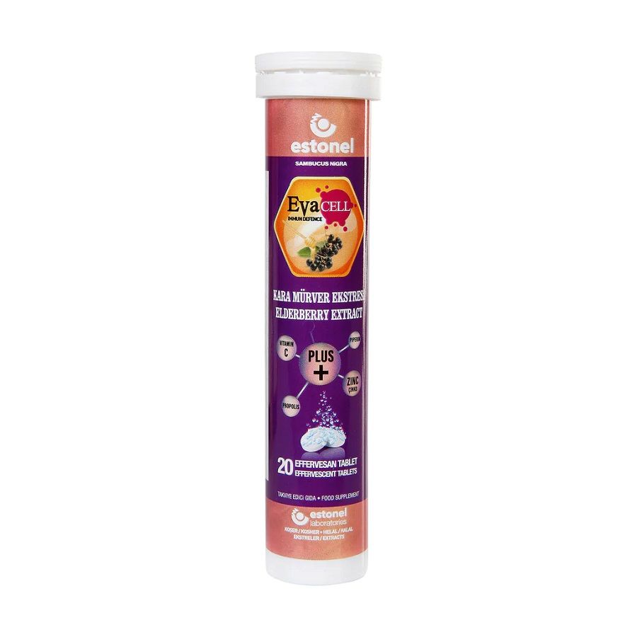 Eva Cell Kara Mürver Vitamin C Çinko Propolis 20 Efervesan Tablet