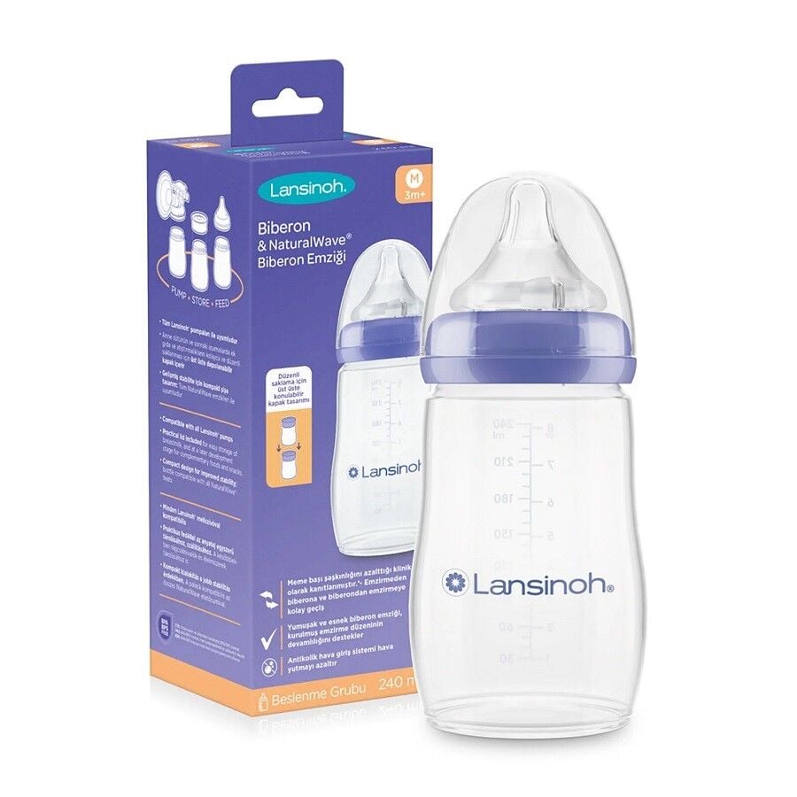 Lansinoh NaturalWave Biberon 240ml