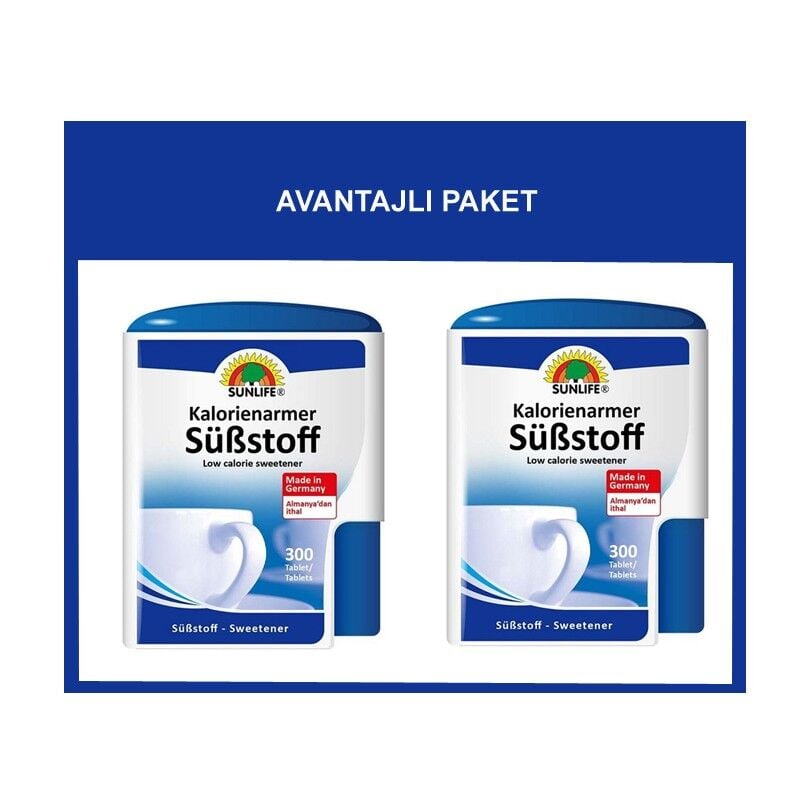 Sunlife Sübstoff Sweetener Tatllandırıcı 2 x 300 Tablet Avantajlı Paket